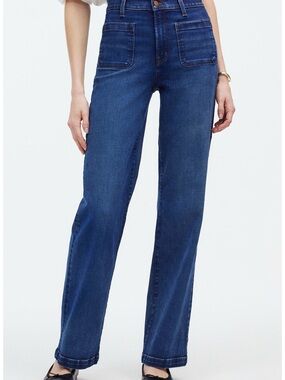 Madewell Emmett Patch Pocket Wide Leg Jeans 30p NWT